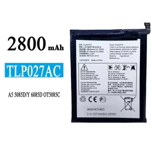 Batteria TLP027AC per Alcatel A5 5085D/Y 6085D OT5085C