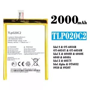 Batteria TLp020C2 per Alcatel Idol S/Idol X/IDOL 2 /IDOL ALPHA