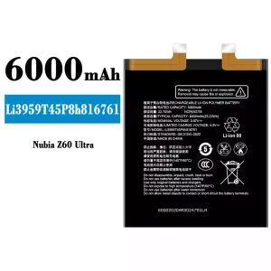 Batteria Li3959T45P8h816761 per Nubia Z60 Ultra