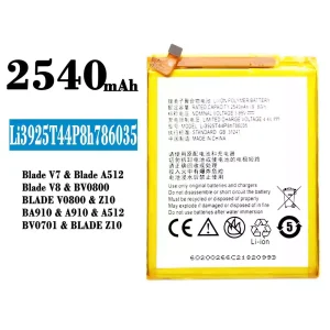 Batteria Li3925T44P8h786035 per ZTE Blade V7/Blade V8/Blade Z10