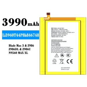 Batteria Li3940T44P8h846748 per ZTE Blade Max 3
