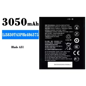 Batteria Li3830T43P8h486375 per ZTE Blade A31