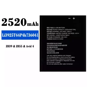 Batteria Li3925T44P4h736041 per ZTE Z839/Z855/Avid 4