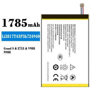 Batteria Li3817T43P3h724940 per ZTE Grand S/Z753/V988/N988