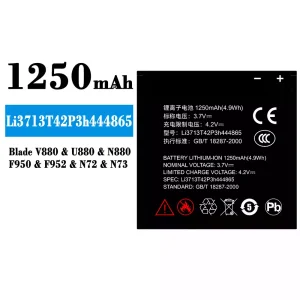 Batteria Li3713T42P3h444865 per ZTE Blade V880/U880/N880/F950/F952/N72/N73