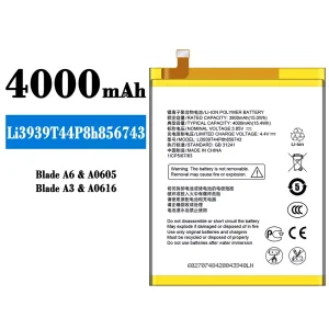 Batteria Li3939T44P8h856743 per ZTE Blade A6/A3