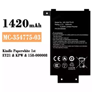 Batteria MC-354775-03 per Amazon Kindle Paperwhite 1st /158-000008