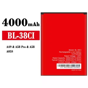 Batteria BL-38CI per itel A49/A58 Pro/A58/A05S