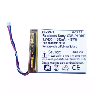 Batteria di ricambio per cuffie Sony XDR-P1DBP,Sony SF-03
