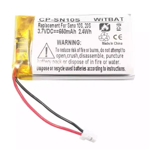 Batteria di ricambio per cuffie Sena 10S,20S,Sena 30K SP46,Sena Tufftalk Lite,Sena 10S-01,Sena 20s-01,Sena 20s evo,Sena 30K-01D,802540