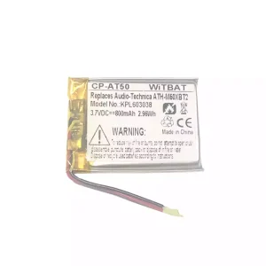 Batteria di ricambio per cuffie Audio-Technica ATH-M50XBT2,ATHM50XBT,ATH-DSR9BT,ATH-DSR7BT,ATH-SR6BT,ATH-SR5BT,SR5BTBK,SR5BTWH,ATH-AR3BT