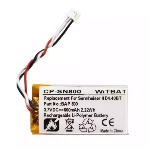 Batteria di ricambio per cuffie Sennheiser BAP 800,AHB571935PCT-03