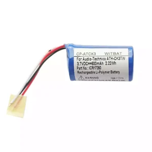 Batteria di ricambio per cuffie Audio-Technica ATH-CK3TW Custodia di ricarica,ICR17280