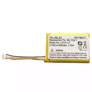 Batteria di ricambio per altoparlanti JBL Clip 3,L0721-LF